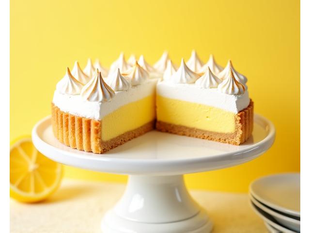 Photo de tarte au citron meringuée d'aspect professionnel