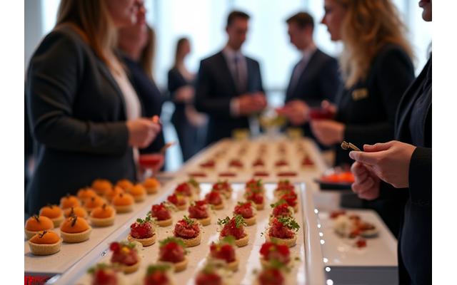 Cocktail d'entreprise dans un cadre moderne