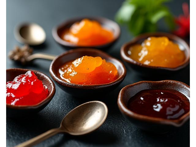 Condiments fusion pour restaurant gastronomique