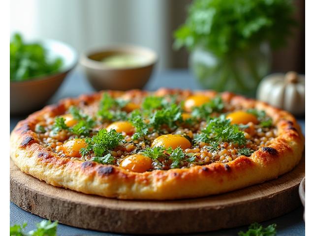 Photo d'un plat finalisé: une tarte aux légumes du soleil garnie de romarin frais, servie sur une planche en bois, prise par Sophie Martin.