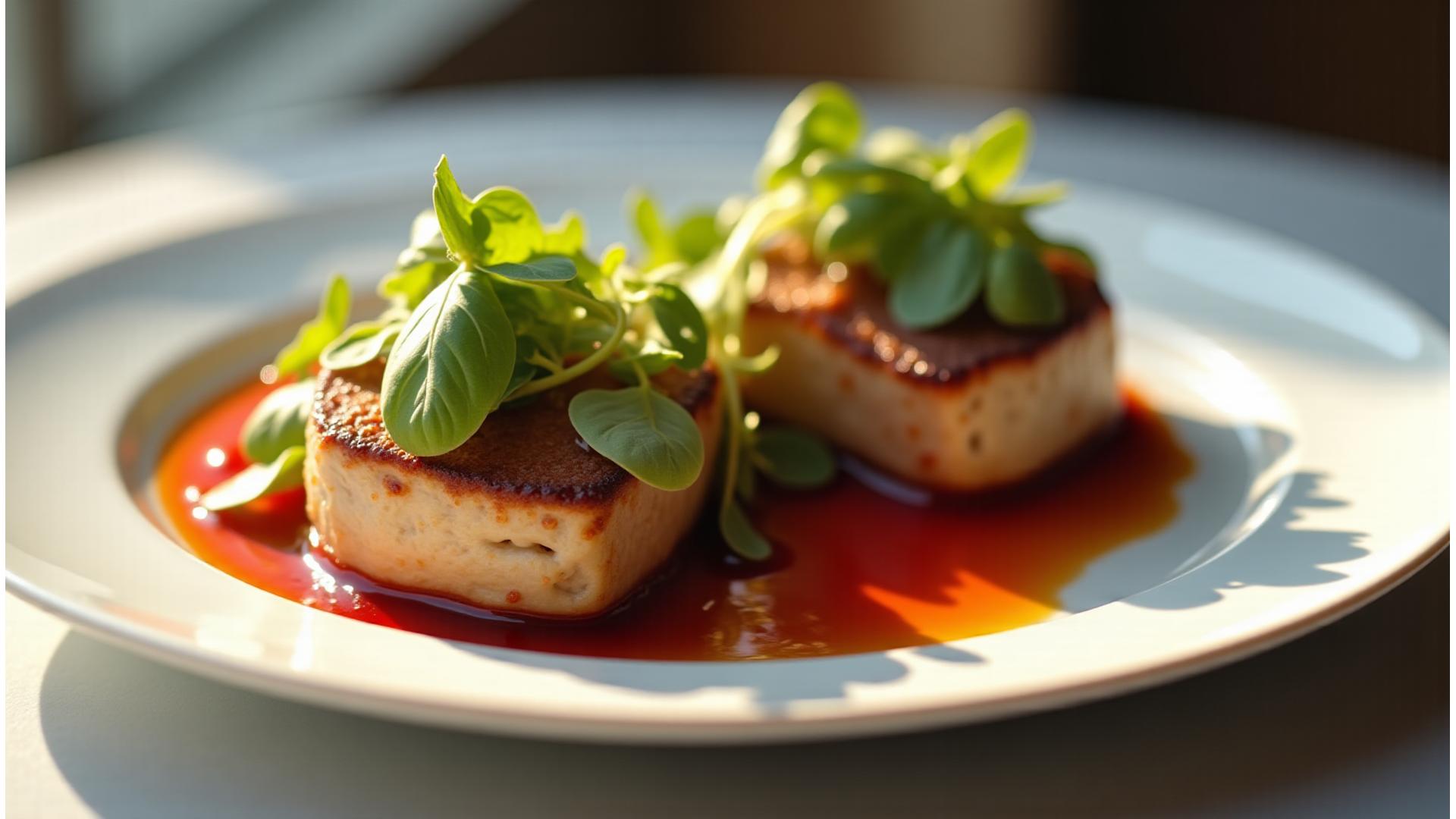 Photographie d'un plat gastronomique sublimé avant et après stylisme