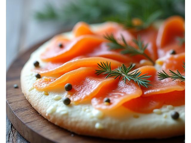 Pizza Nordique au saumon fumé et aneth