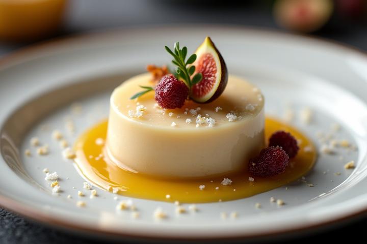 Faux gras végétal élégamment dressé avec des figues