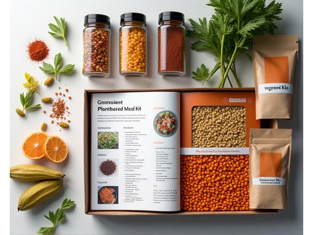 Kit découverte repas végétal avec ingrédients et livret de recettes