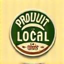 Logo stylisé 'Produit Local' avec une feuille et une maison